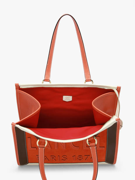 Sac Porté épaule Cabas D'ete Cuir Lancel Orange cabas d'ete A13369 vue secondaire 3