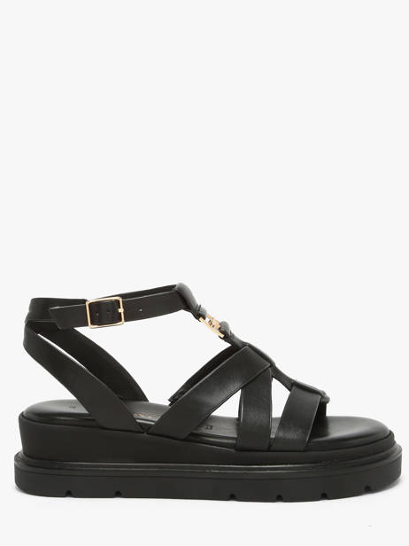 Sandals In Leather Tamaris Black accessoires 46