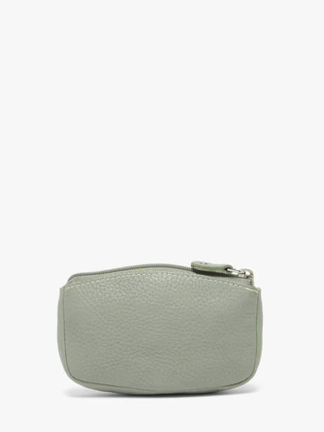 Leather Caviar Coin Purse Crinkles Green caviar 14036 other view 2