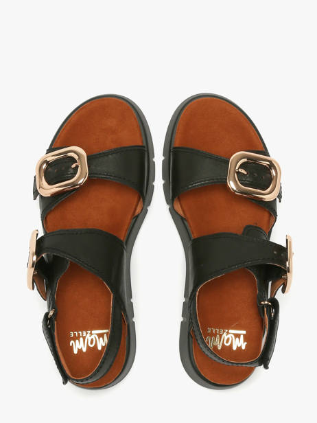 Sandals In Leather Mam'zelle Black women CSGNQ06 other view 3