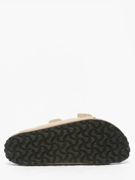 Slippers Arizona In Leather Birkenstock Beige women 1029260 other view 4