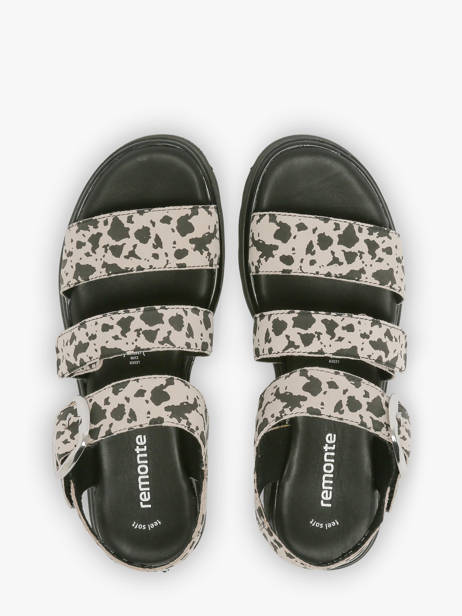 Sandals In Leather Remonte Beige women 60 other view 3