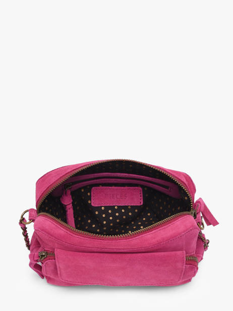 Leather Crossbody Bag Naina Pieces Pink naina 17100639 other view 3