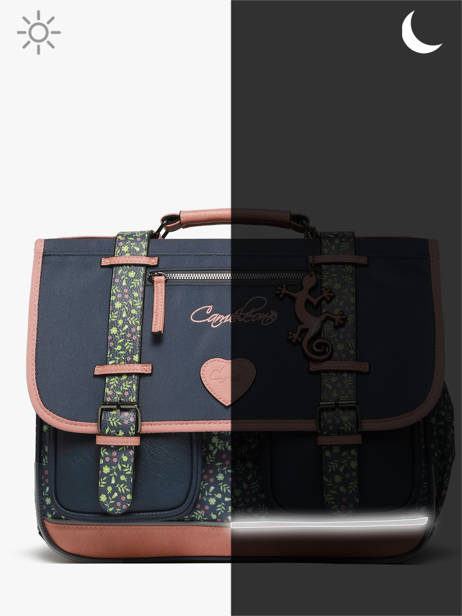 Cartable 3 Compartiments Cameleon Bleu vintage fantasy PBVGCA41 vue secondaire 8