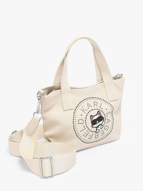 Sac Bandoulière K Ikon Coton Karl lagerfeld Blanc k ikon B2W50089 vue secondaire 2