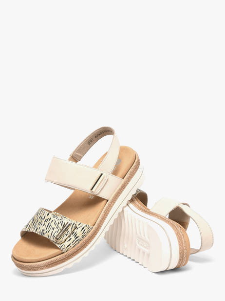 Sandals In Leather Remonte Beige women 60 other view 2