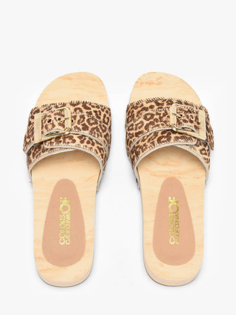 Slippers In Leather Colors of california Brown women HCBAYL06 other view 2