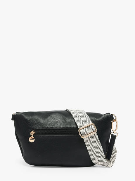 Sac Banane Lulu castagnette Noir zip YSALINE2 vue secondaire 4