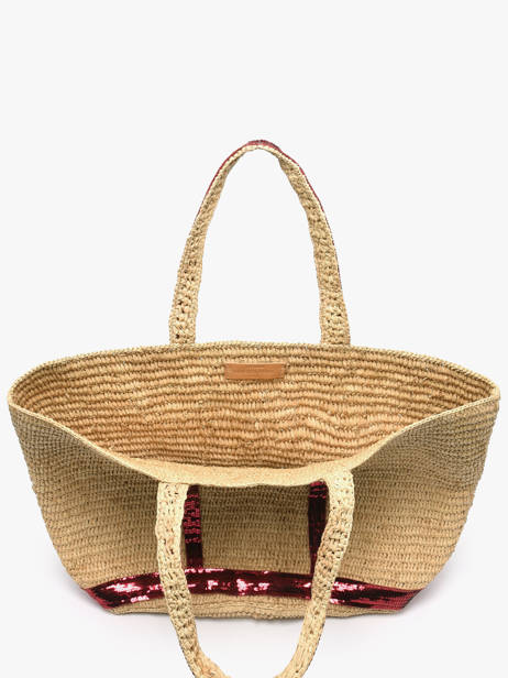 Sac Porté épaule Cabas Raphia Raphia Vanessa bruno Beige cabas raphia 64V40315 vue secondaire 3