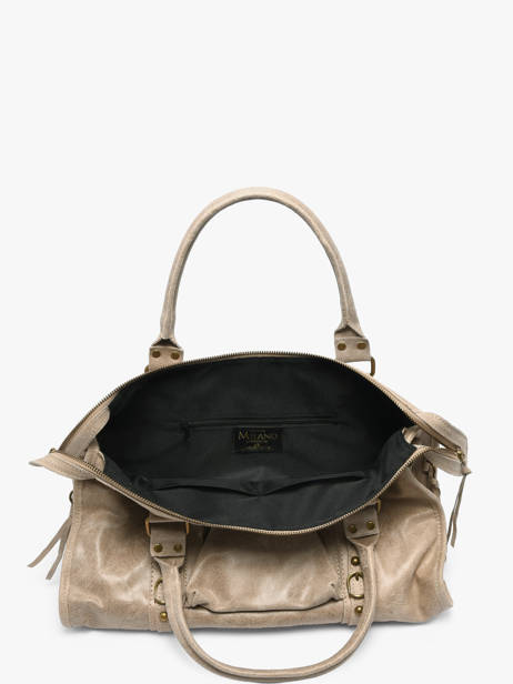 Sac Porté épaule A4 Spazzolato Cuir Milano Marron spazzolato SP24095 vue secondaire 2