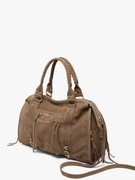 Sac Porté épaule A4 Velvet Milano Marron velvet VE24095O vue secondaire 2