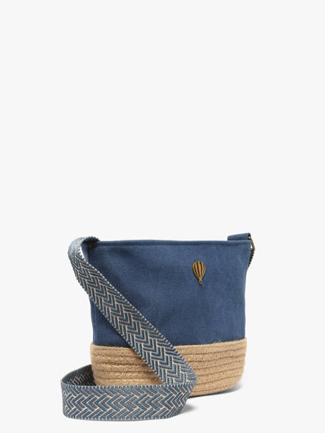 Sac Bandoulière City Coton Le voyage en panier Bleu city PM962 vue secondaire 1