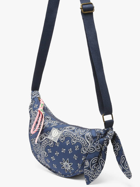 Sac Bandoulière Bandana Coton Le voyage en panier Bleu bandana PM969 vue secondaire 2