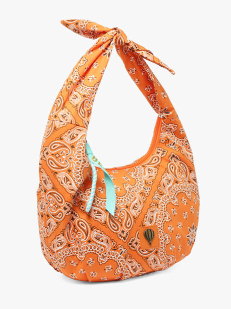Sac Porté épaule Bandana Coton Le voyage en panier Orange bandana PM970 vue secondaire 2