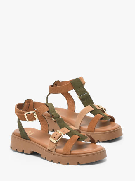 Sandales En Cuir We do Marron women 45710A02 vue secondaire 1