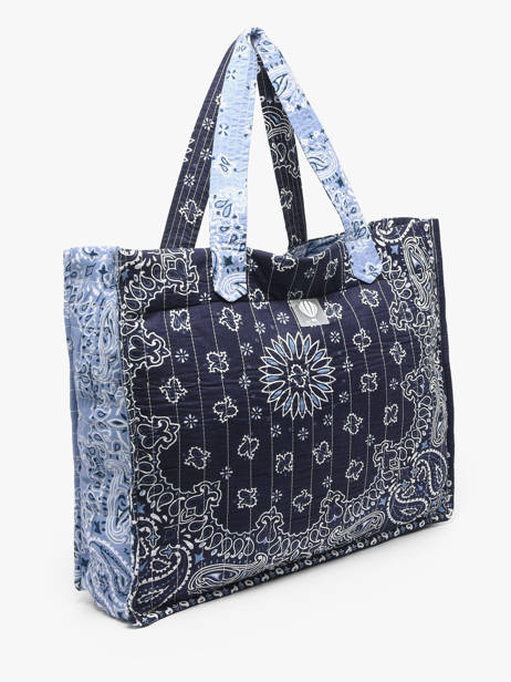 Sac Porté épaule Bandana Coton Le voyage en panier Bleu bandana PM965 vue secondaire 2