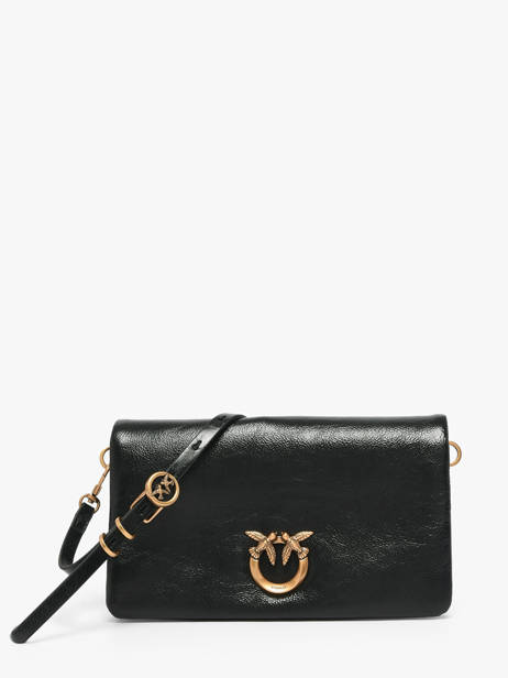 Sac Bandoulière Love Bag Icon Cuir Pinko Noir love bag icon 6023A315