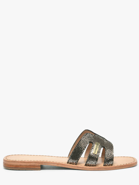 Leather Hadamia Slide Sandals Les tropeziennes Black accessoires HADAMIA