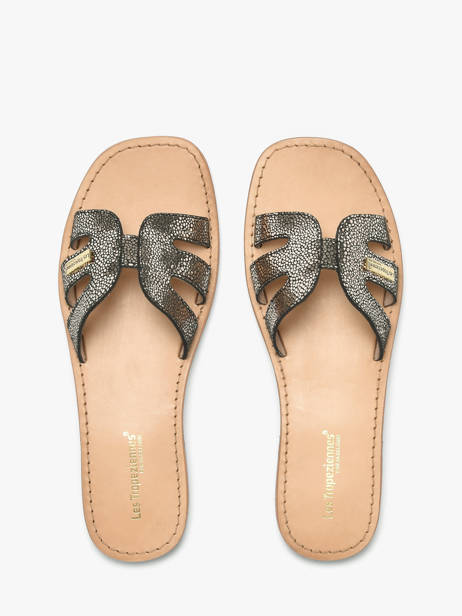 Leather Hadamia Slide Sandals Les tropeziennes Black accessoires HADAMIA other view 3