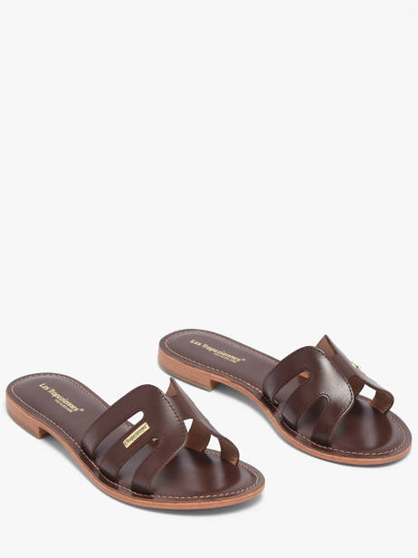 Mules Damia En Cuir Les tropeziennes Marron women DAMIA vue secondaire 1