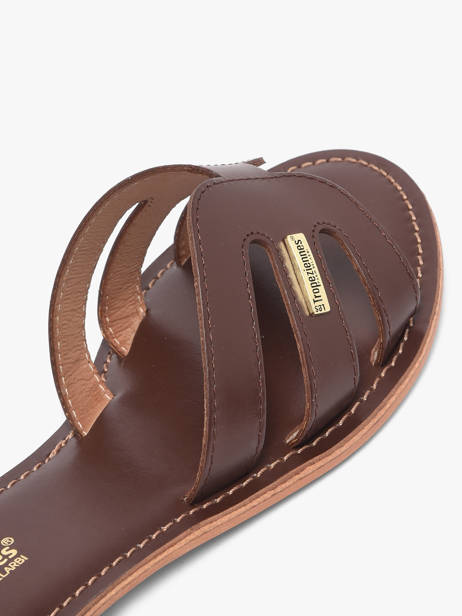 Mules Damia En Cuir Les tropeziennes Marron women DAMIA vue secondaire 2