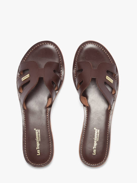 Mules Damia En Cuir Les tropeziennes Marron women DAMIA vue secondaire 3