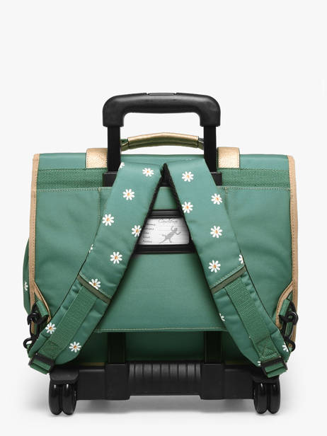Cartable à Roulettes 2 Compartiments Cameleon Vert vintage fantasy PBVGCR38 vue secondaire 4