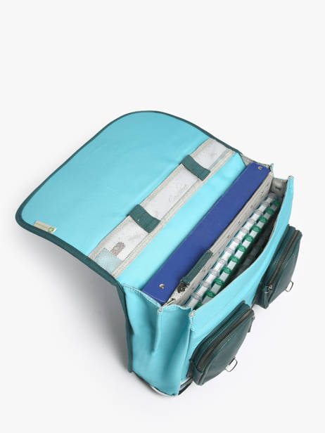 Cartable 2 Compartiments Cameleon Bleu vintage urban PBVBCA35 vue secondaire 3
