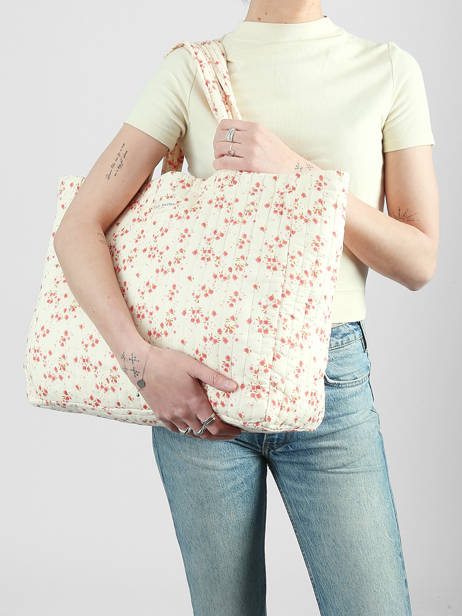 Sac Porté épaule Floral Coton Bindi atelier Beige floral MS vue secondaire 1