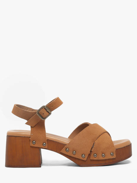 Sandales à Talon En Cuir Semerdjian Marron accessoires MICOL