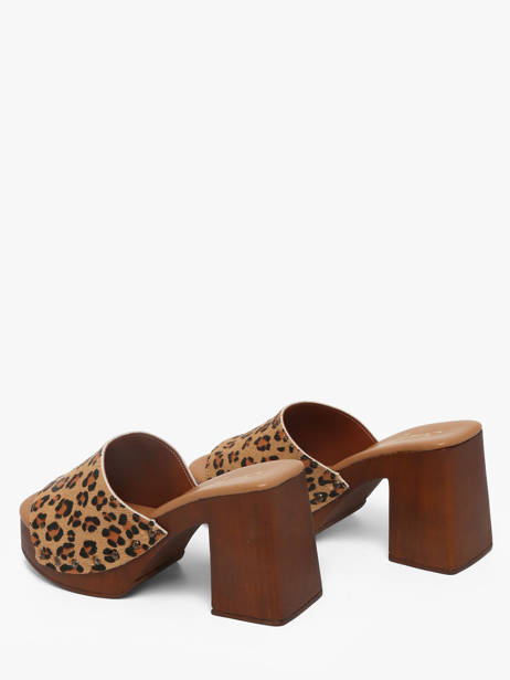 Mules à Talon En Cuir Semerdjian Beige accessoires LAILA vue secondaire 2
