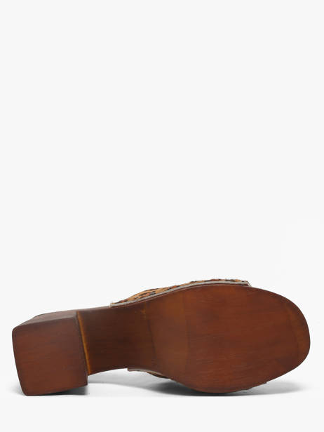 Mules à Talon En Cuir Semerdjian Beige accessoires LAILA vue secondaire 4