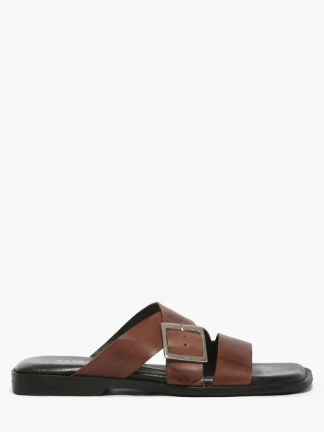 Mules En Cuir Pavement Marron accessoires 25276