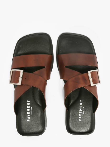 Mules En Cuir Pavement Marron accessoires 25276 vue secondaire 3