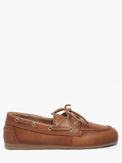 Chaussures Bateau En Cuir Pavement Marron accessoires 24128067