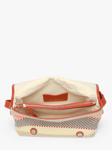Sac Bandoulière Loulou Leder En Raffia Paul marius Multicolore raphia LOULORAP vue secondaire 3