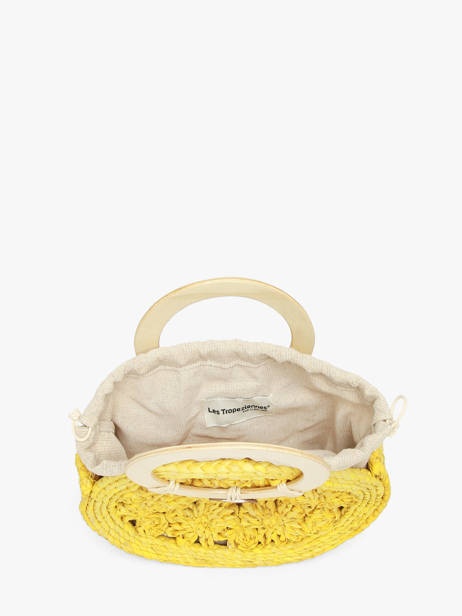 Sac Bandoulière Mediterranee Papier Les tropeziennes Jaune mediterranee TZ03 vue secondaire 3