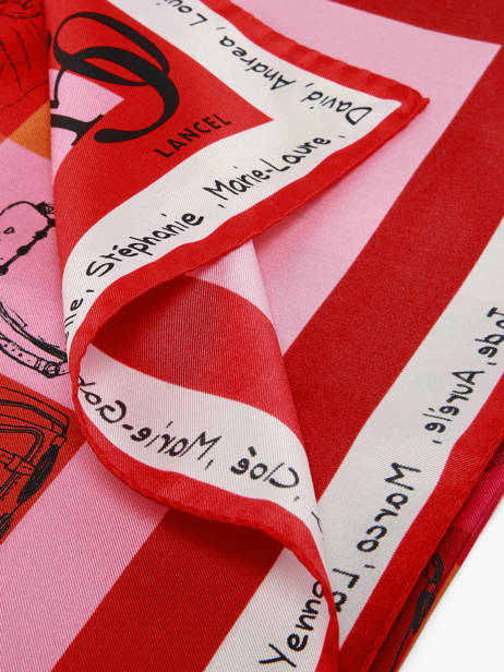 Foulard Lancel Rouge 150 ans A14215 vue secondaire 2