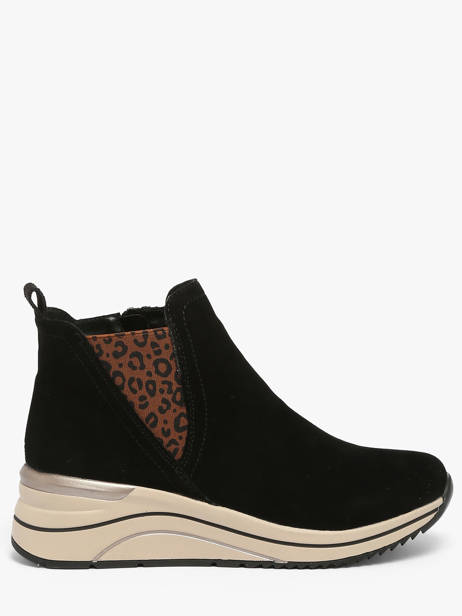 Sneakers Semelle Compensée En Cuir Remonte Noir accessoires 5