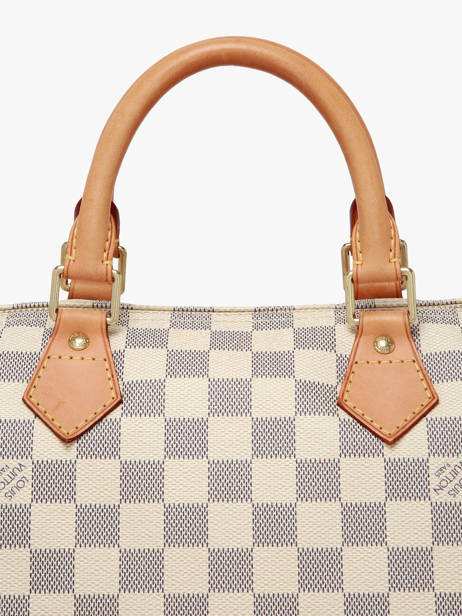 Preloved Louis Vuitton Handbag Speedy 30 Damier Azur Louis vuitton Blue second life DU1098 other view 3