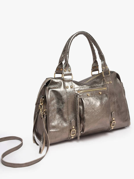 Sac Porté épaule A4 Nine Cuir Milano Argent nine NI24095O vue secondaire 2