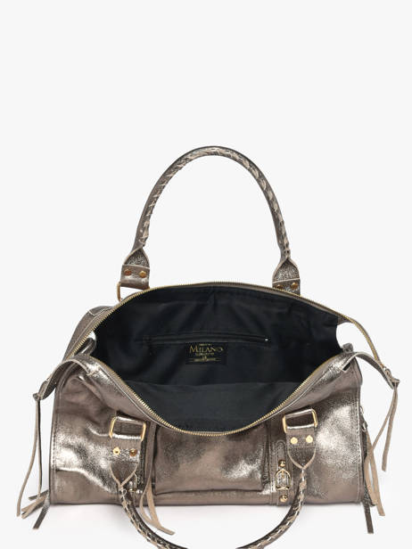 Sac Porté épaule A4 Nine Cuir Milano Argent nine NI24095O vue secondaire 3