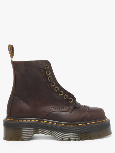 Boots Plateforme En Cuir Dr martens Marron accessoires 40910200