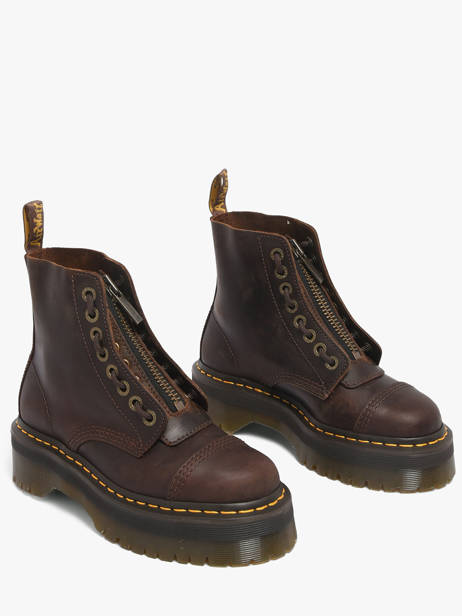 Boots Plateforme En Cuir Dr martens Marron accessoires 40910200 vue secondaire 1