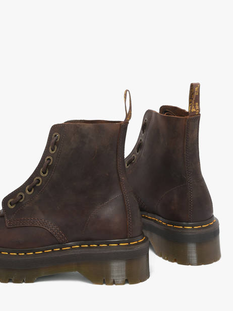 Boots Plateforme En Cuir Dr martens Marron accessoires 40910200 vue secondaire 2