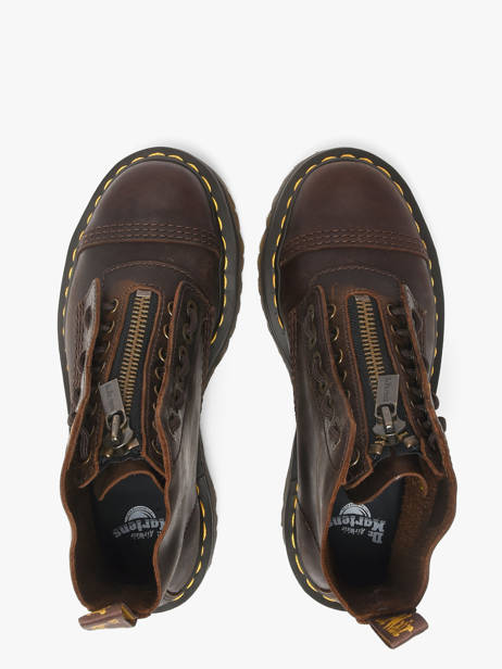 Boots Plateforme En Cuir Dr martens Marron accessoires 40910200 vue secondaire 3