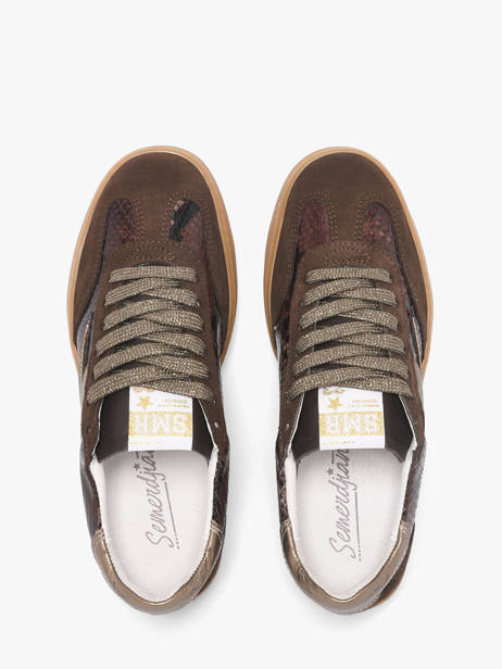 Sneakers En Cuir Semerdjian Vert accessoires LEEE445 vue secondaire 3