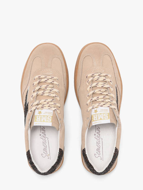 Sneakers En Cuir Semerdjian Rose accessoires LEEE434 vue secondaire 3