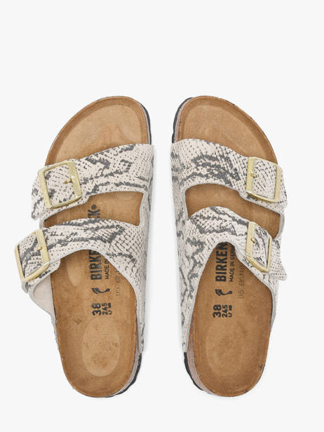 Mules En Cuir Birkenstock Gris accessoires 1033065 vue secondaire 3