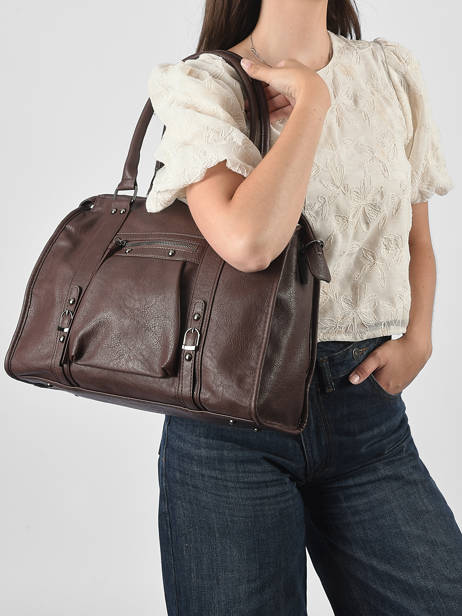 Sac Porté épaule Format A4 Gallantry Marron format a4 3 vue secondaire 1